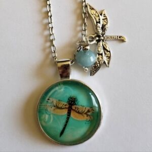 Dragonfly Charm Necklace with Charms